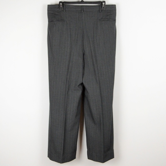 Vintage Wool 2 Piece Grey Pinstripe Suit - Picture 8 of 8